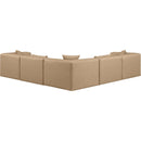 Meridian Cube Tan Vegan Leather Modular Sectional IMAGE 3