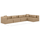 Meridian Cube Tan Vegan Leather Modular Sectional IMAGE 11