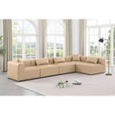 Meridian Cube Tan Vegan Leather Modular Sectional IMAGE 2