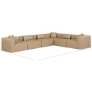 Meridian Cube Tan Vegan Leather Modular Sectional IMAGE 11
