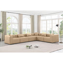 Meridian Cube Tan Vegan Leather Modular Sectional IMAGE 2
