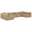 Meridian Cube Tan Vegan Leather Modular Sectional IMAGE 10