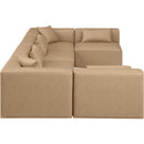 Meridian Cube Tan Vegan Leather Modular Sectional IMAGE 5