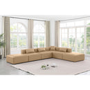 Meridian Cube Tan Vegan Leather Modular Sectional IMAGE 2
