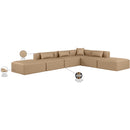 Meridian Cube Tan Vegan Leather Modular Sectional IMAGE 9