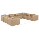 Meridian Cube Tan Vegan Leather Modular Sectional IMAGE 11