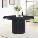 Meridian Belinda Black Oak Veneer Dining Table IMAGE 2