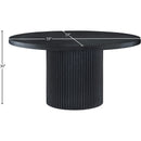 Meridian Belinda Black Oak Veneer Dining Table IMAGE 6