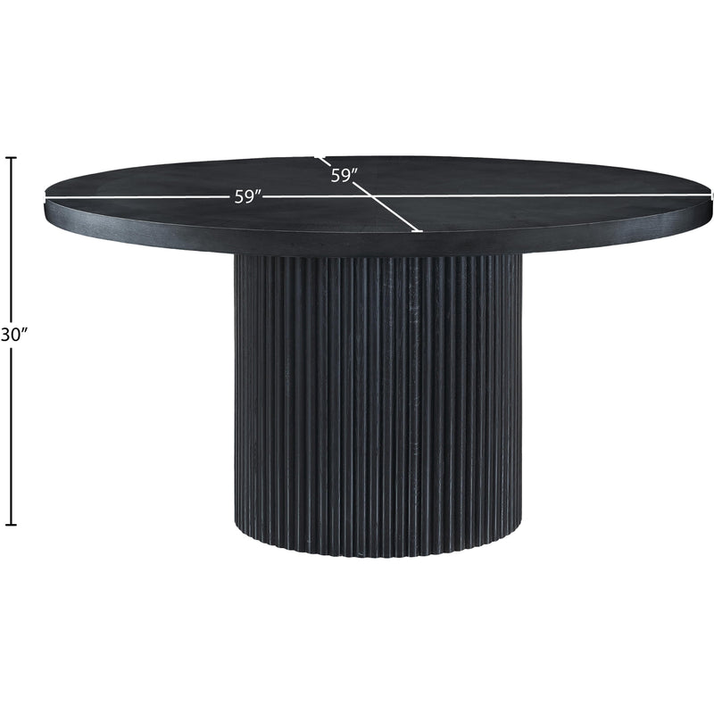 Meridian Belinda Black Oak Veneer Dining Table IMAGE 6