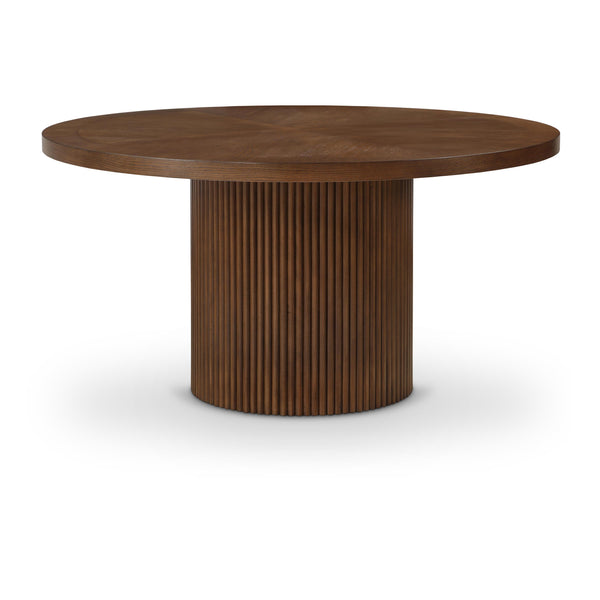 Meridian Belinda Brown Oak Veneer Dining Table IMAGE 1