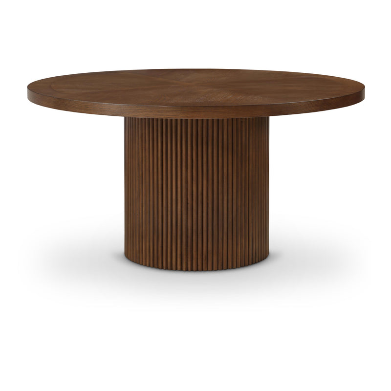 Meridian Belinda Brown Oak Veneer Dining Table IMAGE 1