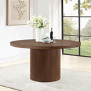 Meridian Belinda Brown Oak Veneer Dining Table IMAGE 2