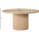 Meridian Belinda Natural Oak Veneer Dining Table IMAGE 6