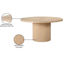 Meridian Belinda Natural Oak Veneer Dining Table IMAGE 7