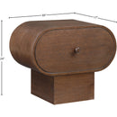 Meridian Harlow Brown Night Stand IMAGE 12