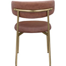 Meridian Lupita Brown Vegan Leather Dining Chair IMAGE 3