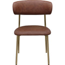 Meridian Lupita Brown Vegan Leather Dining Chair IMAGE 4