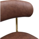 Meridian Lupita Brown Vegan Leather Dining Chair IMAGE 6
