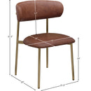 Meridian Lupita Brown Vegan Leather Dining Chair IMAGE 8