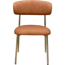 Meridian Lupita Cognac Vegan Leather Dining Chair IMAGE 4