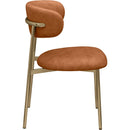 Meridian Lupita Cognac Vegan Leather Dining Chair IMAGE 5