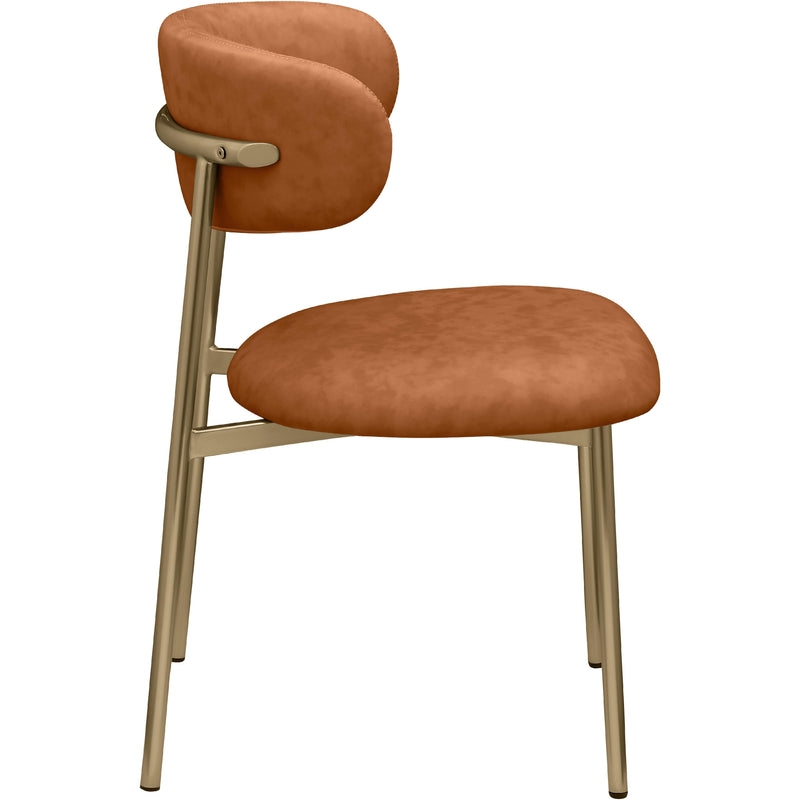 Meridian Lupita Cognac Vegan Leather Dining Chair IMAGE 5