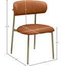 Meridian Lupita Cognac Vegan Leather Dining Chair IMAGE 8