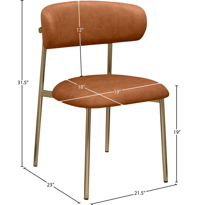 Meridian Lupita Cognac Vegan Leather Dining Chair IMAGE 8