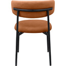 Meridian Lupita Cognac Vegan Leather Dining Chair IMAGE 3