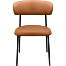 Meridian Lupita Cognac Vegan Leather Dining Chair IMAGE 4