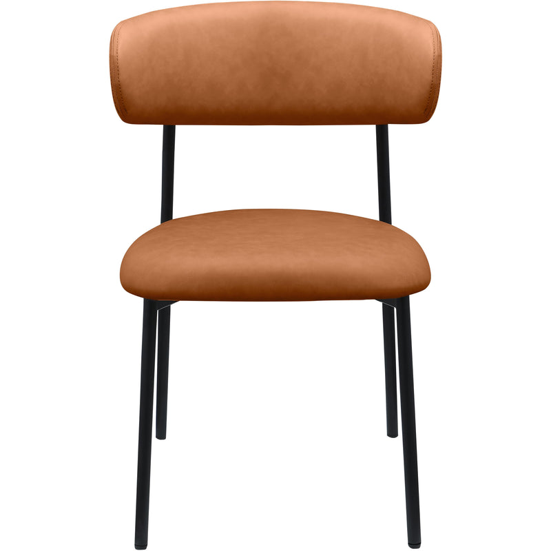 Meridian Lupita Cognac Vegan Leather Dining Chair IMAGE 4