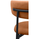 Meridian Lupita Cognac Vegan Leather Dining Chair IMAGE 7