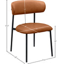 Meridian Lupita Cognac Vegan Leather Dining Chair IMAGE 8