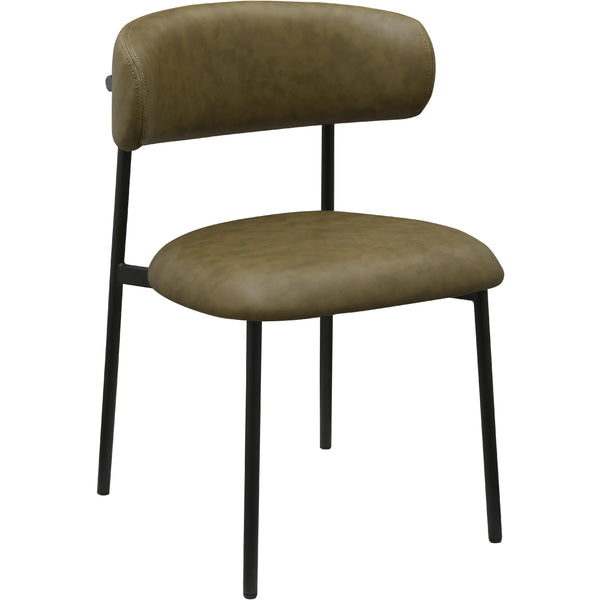 Meridian Lupita Olive Vegan Leather Dining Chair IMAGE 1