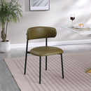 Meridian Lupita Olive Vegan Leather Dining Chair IMAGE 2