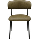 Meridian Lupita Olive Vegan Leather Dining Chair IMAGE 4