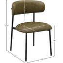 Meridian Lupita Olive Vegan Leather Dining Chair IMAGE 8