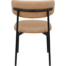 Meridian Lupita Tan Vegan Leather Dining Chair IMAGE 3