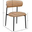 Meridian Lupita Tan Vegan Leather Dining Chair IMAGE 8