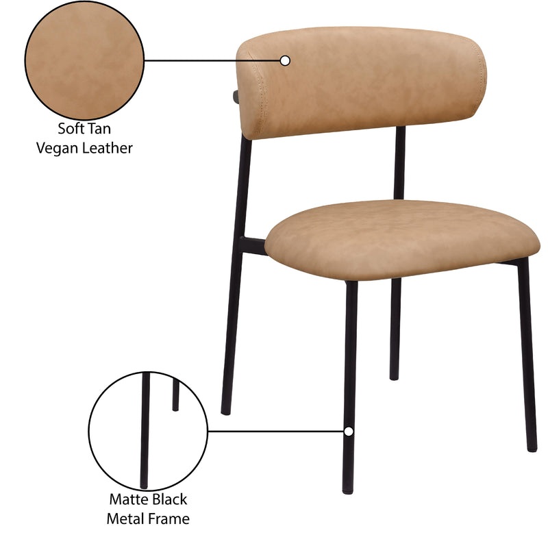 Meridian Lupita Tan Vegan Leather Dining Chair IMAGE 9