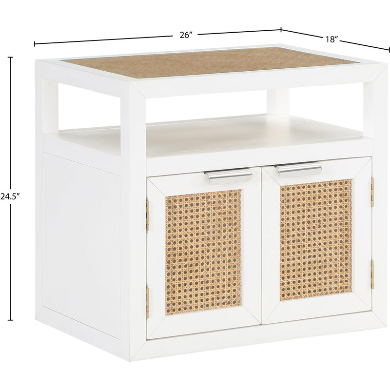 Meridian Cole White Night Stand IMAGE 14