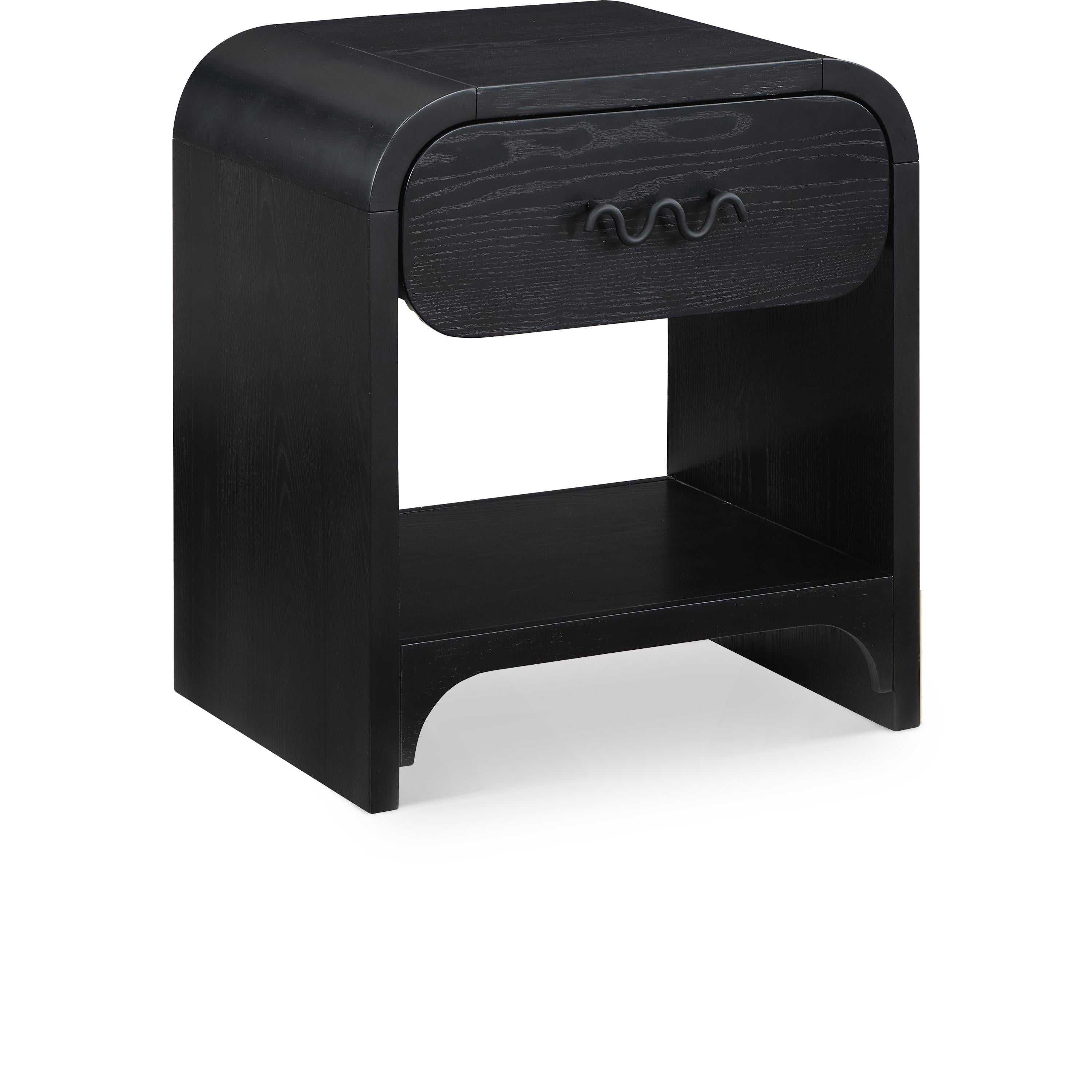 Meridian Hayes Black Night Stand / Side Table