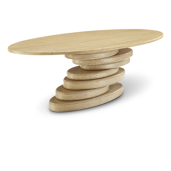 Meridian Moriah Oak Dining Table IMAGE 1