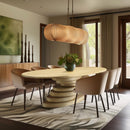 Meridian Moriah Oak Dining Table IMAGE 2
