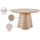 Meridian Bernada Natural Dining Table IMAGE 6