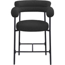 Meridian Blake Black Boucle Fabric Counter Stool IMAGE 5