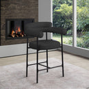 Meridian Blake Black Boucle Fabric Counter Stool IMAGE 8