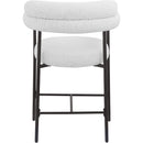 Meridian Blake Cream Boucle Fabric Counter Stool IMAGE 2
