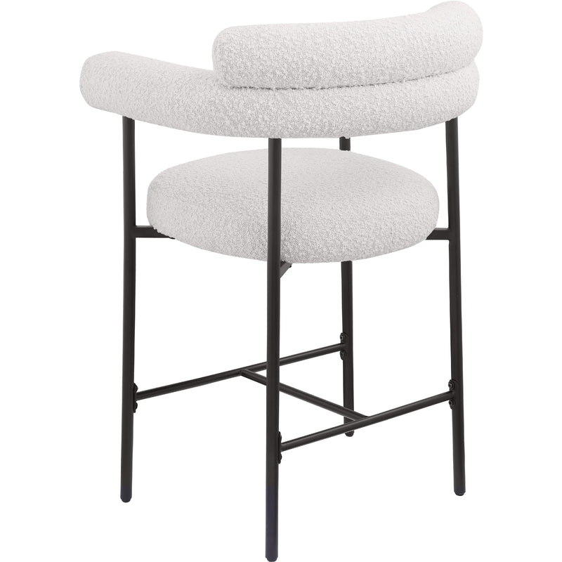 Meridian Blake Cream Boucle Fabric Counter Stool IMAGE 4