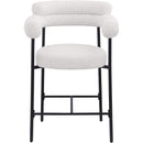 Meridian Blake Cream Boucle Fabric Counter Stool IMAGE 5